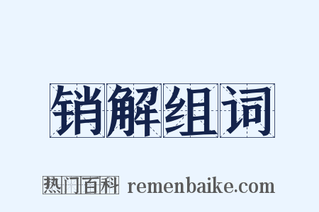销解组词是什么意思的图片